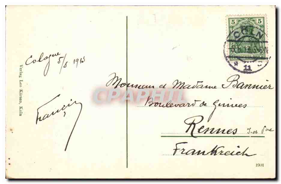 Allemagne - Deutschland - Koeln - Cologne - 160 m hoch - CPA  — Rückseite