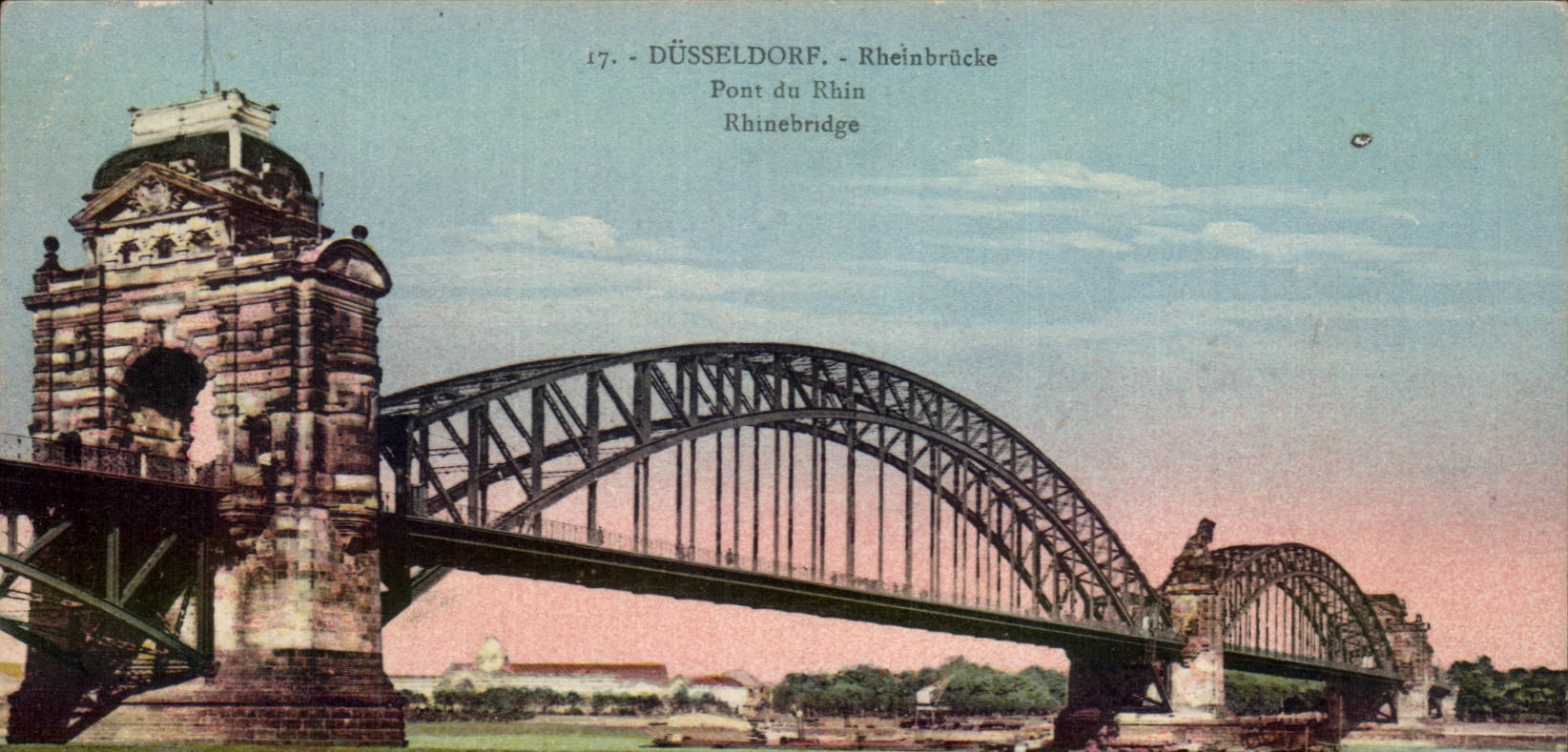 Allemagne - Deutschland - Duesseldorf - Rheinbruecke CPA 