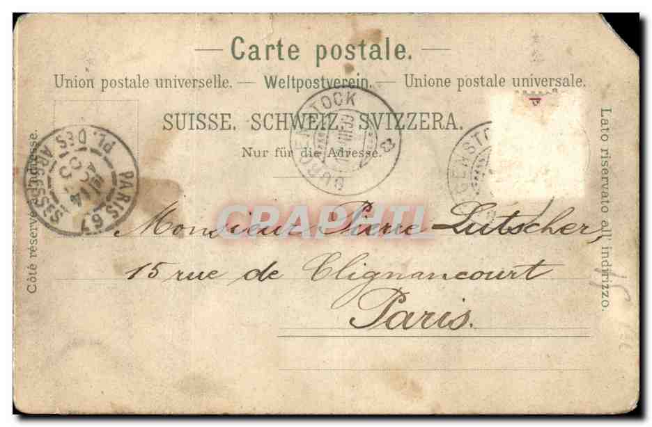 Schweiz - Suisse - Gruss vom Buergenstock CPA  — Rückseite
