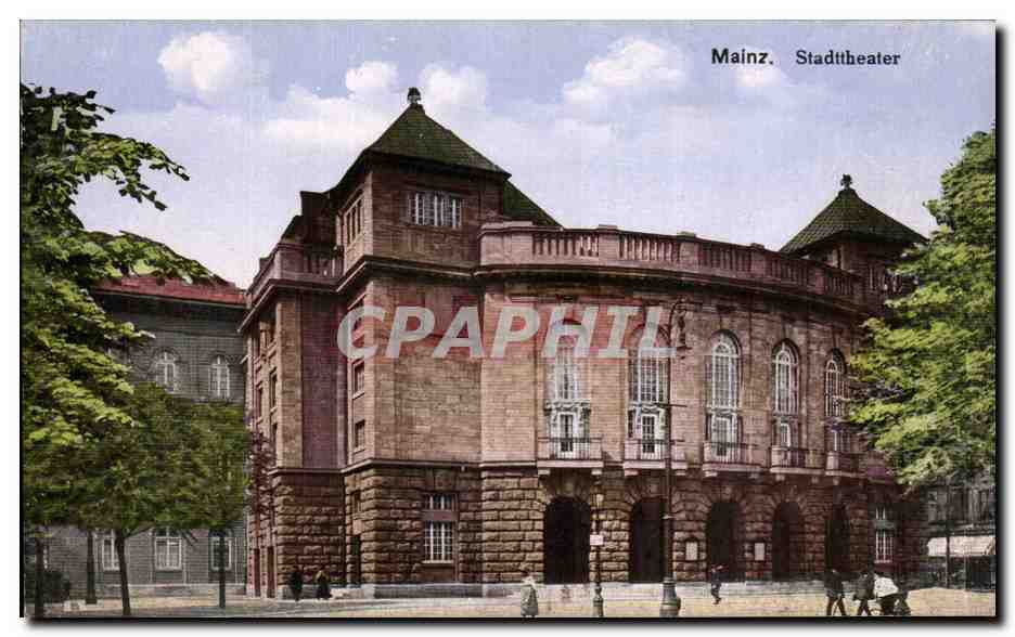 Mainz. Stadtttheater — vue du théâtre municipal — éditeur non visible