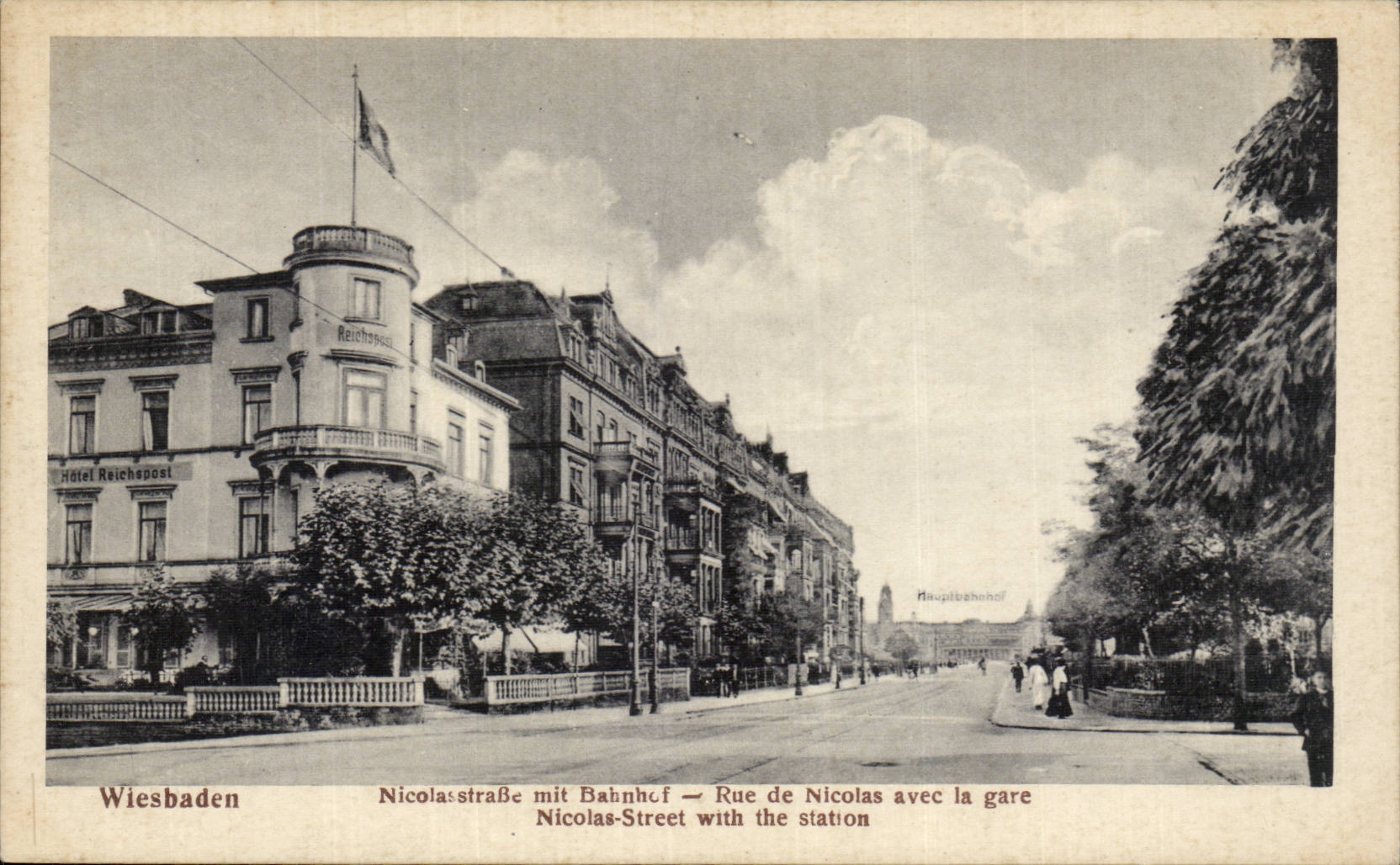 Allemagne - Deutschland - Nicolasstrasse mit Bahnhof - CPA 