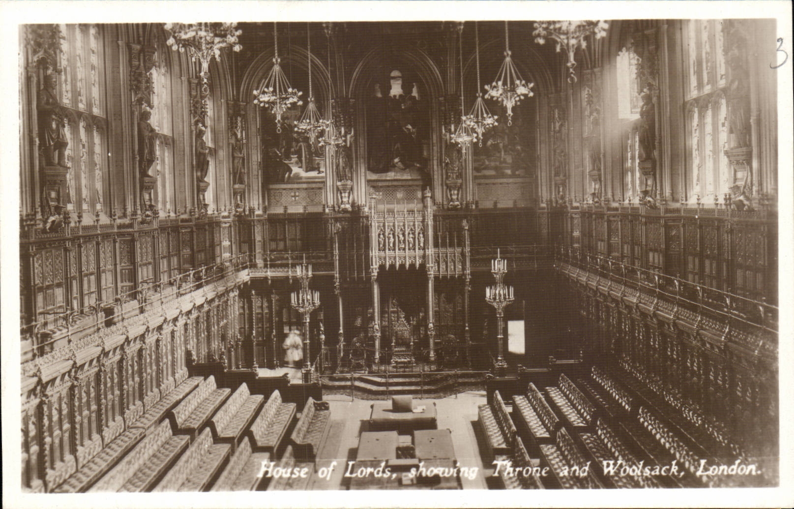 Angleterre - England - London - Londres - House of Lords - Throne and Woodsack - CPA 
