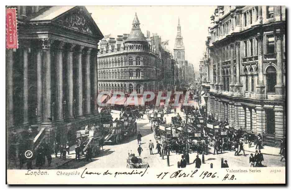 Angleterre - England - London - Cheapside - Valentine's Series - CPA 