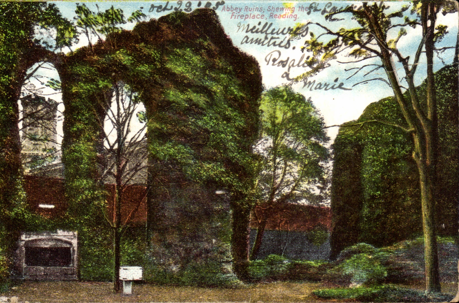 Angleterre - England - Reading - Abbey Ruins - Shening the fireplace - CPA 
