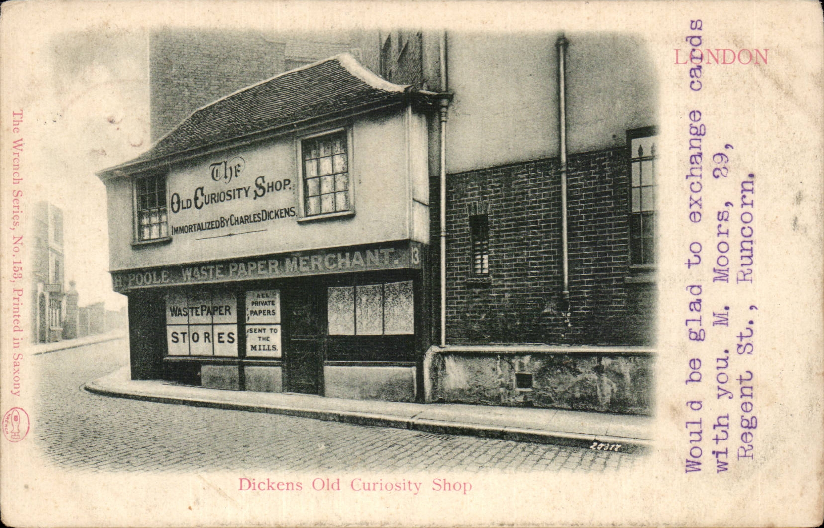 Angleterre - England - London - Dickens Old Curiosity Shop - Regent Street - CPA 