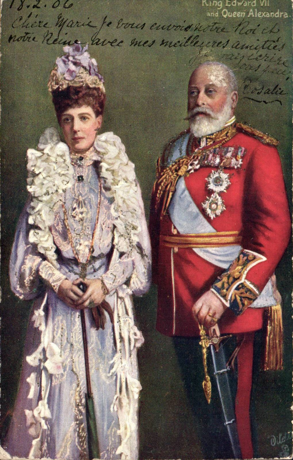 King Edward VII and Queen Alexandra — Tuck's Post Card, éditeur Tuck & Sons, Londres