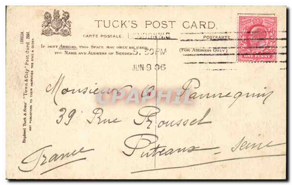Angleterre - England - London - Hampton Court - CPA 6  — Verso