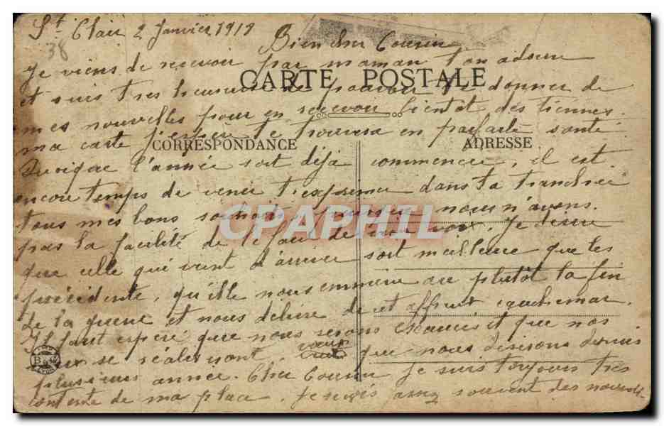 Saint Alban du Rhone - Vila des Polonias - chien de chasse - hunting dogs CPA — Verso