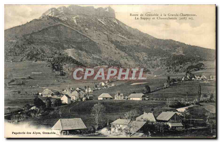Route de Grenoble à la Grande-Chartreuse. Le Sappey et Chamechaude (2087 m) — Papeterie des Alpes, Grenoble