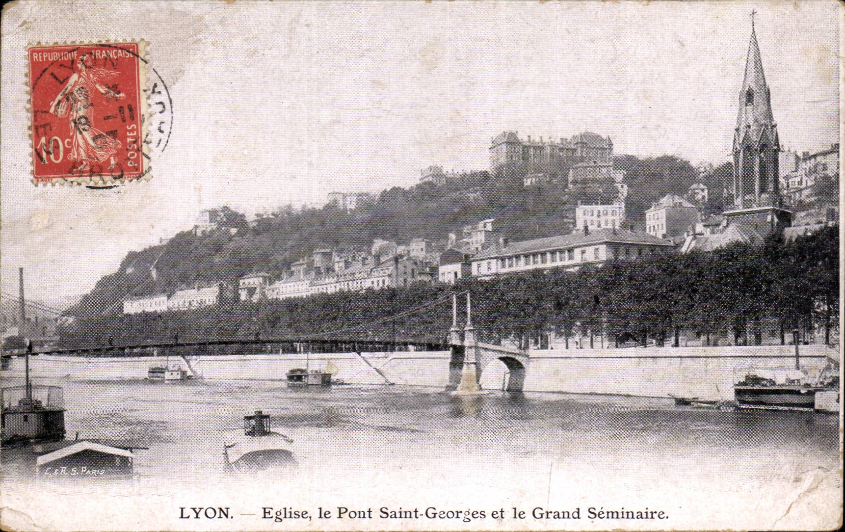 CPA Lyon Eglise le pont Saint Georges et le grand seminaire