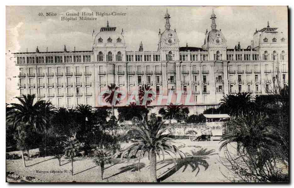 CPA Nice Grand hotel Regina Cimier Hopital militaire
