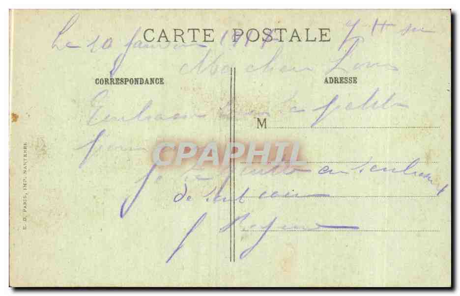 Amiens - Notre Dame de Brebieres et la jolie ville apres les terribles bombardements - La Guerre 1914 - CPA  — Rückseite