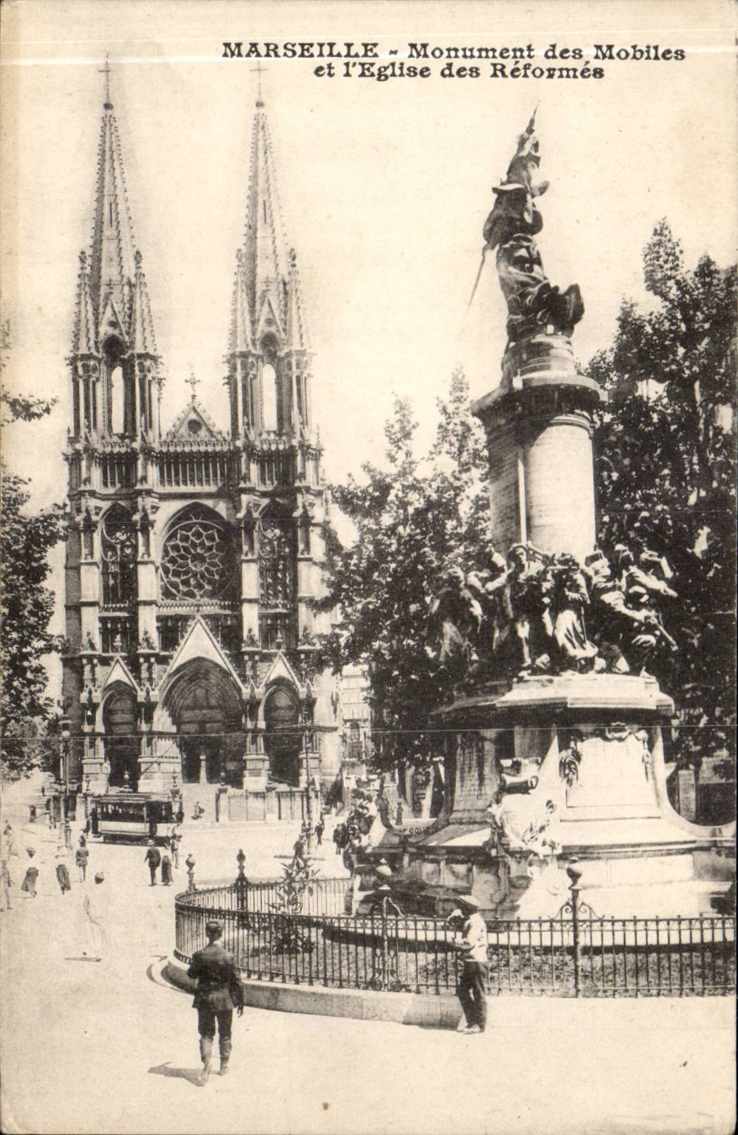 Marseille - Monument des Mobiles - L'Eglise des Reformes - CPA 