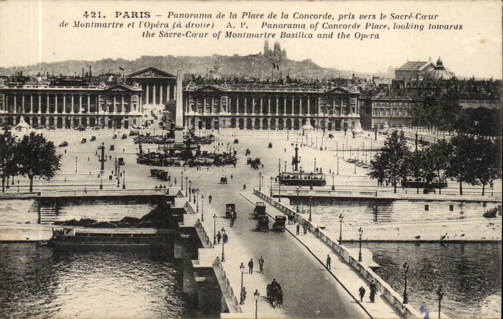 Paris - 8 - Panorama de la Place de la Concorde - CPA 