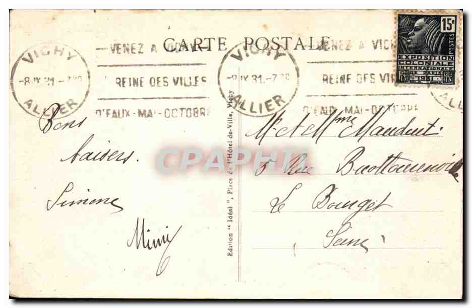 CPA Vichy Source Lardy — Verso