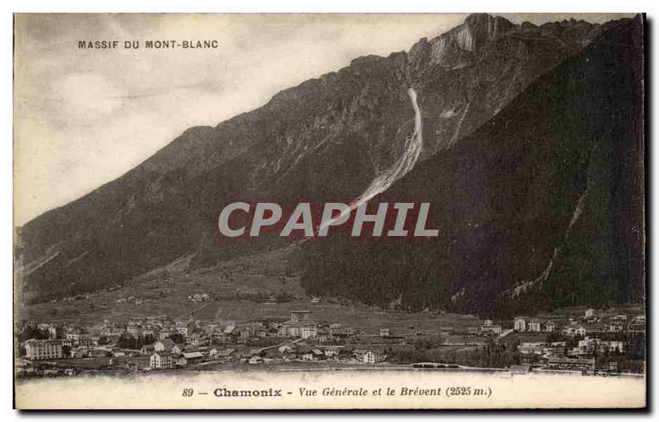 CPA Chamonix Vue generale et le Brevent