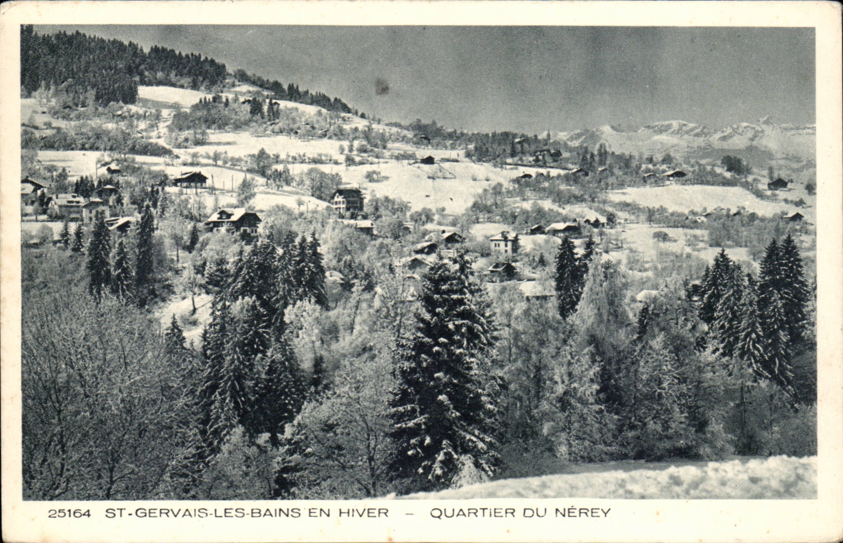 St-Gervais-les-Bains in inverno — Quartiere del Nérey — n° 25164