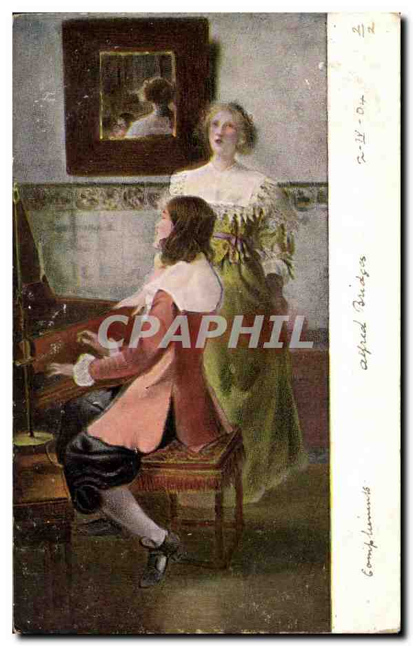 Arts - Tableaux - piano - klavier - musique - muisic - musik - instrument - CPA 