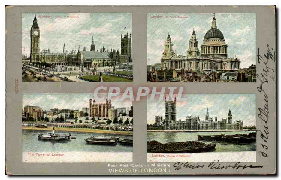 Angleterre - England - London - Souvenir - Four Cards in Minature - CPA 
