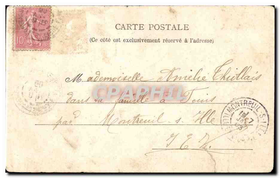 Chateau Bellevue - Chambre ou fut signee la capitualtion de Sedan le 2 Septembre 1870 CPA  — Rückseite