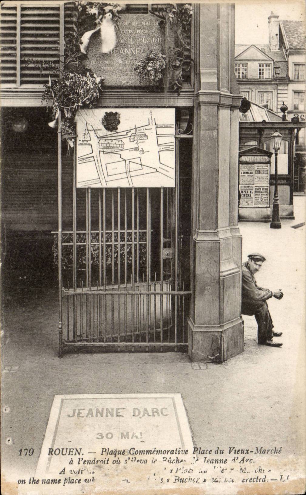 Rouen - Plaque Commemoratif - Place du Vieux Marche - CPA 