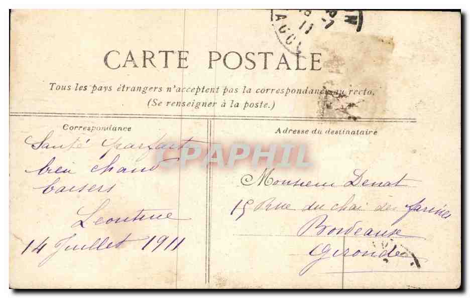 Rouen - L'Eglise - CPA  — Verso