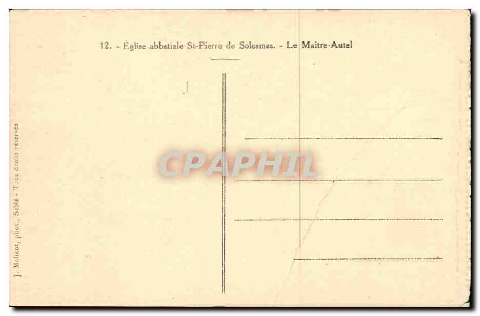 Église abbatiale Saint-Pierre de Solesmes — Le Maître-autel — Verso
