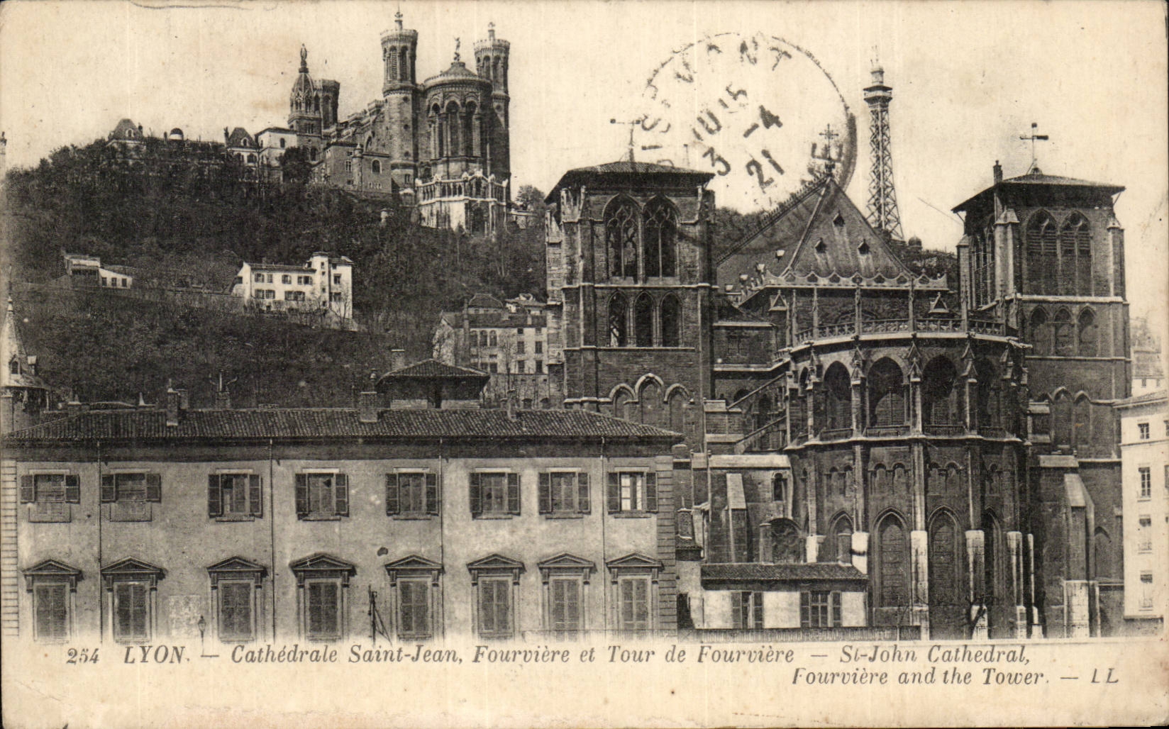 Lyon - Cathedrale Saint Jean - Fourviere et Tour de Fourviere - CPA 