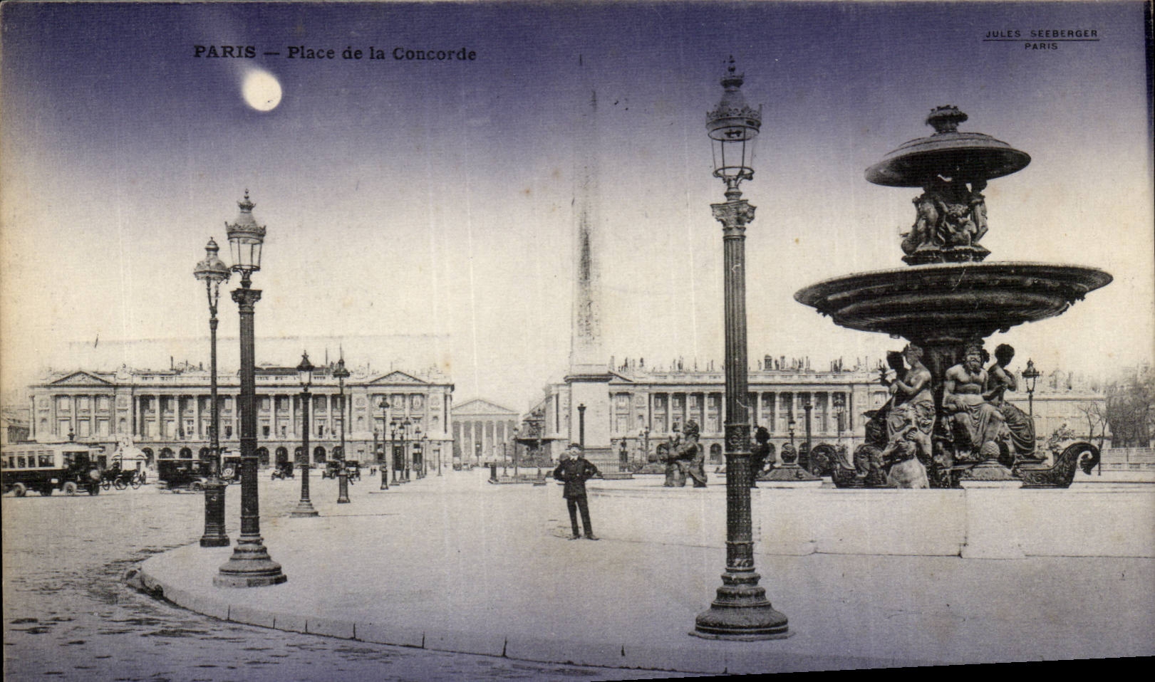 Paris - 8 - Place de la Concorde - La Nuit - CPA 
