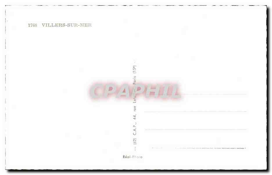 Villers sur Mer - Souvenir - CPA  — Rückseite