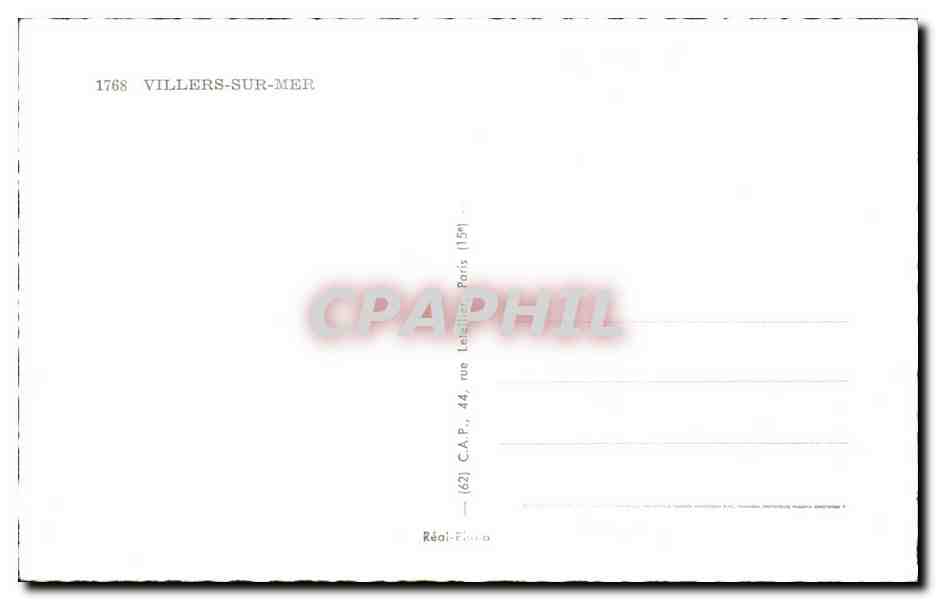 Villers sur Mer - Souvenir - CPA  — Rückseite