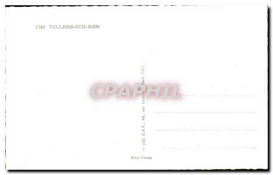 Villers sur Mer - Souvenir - Pinup Girl - CPA  — Rückseite