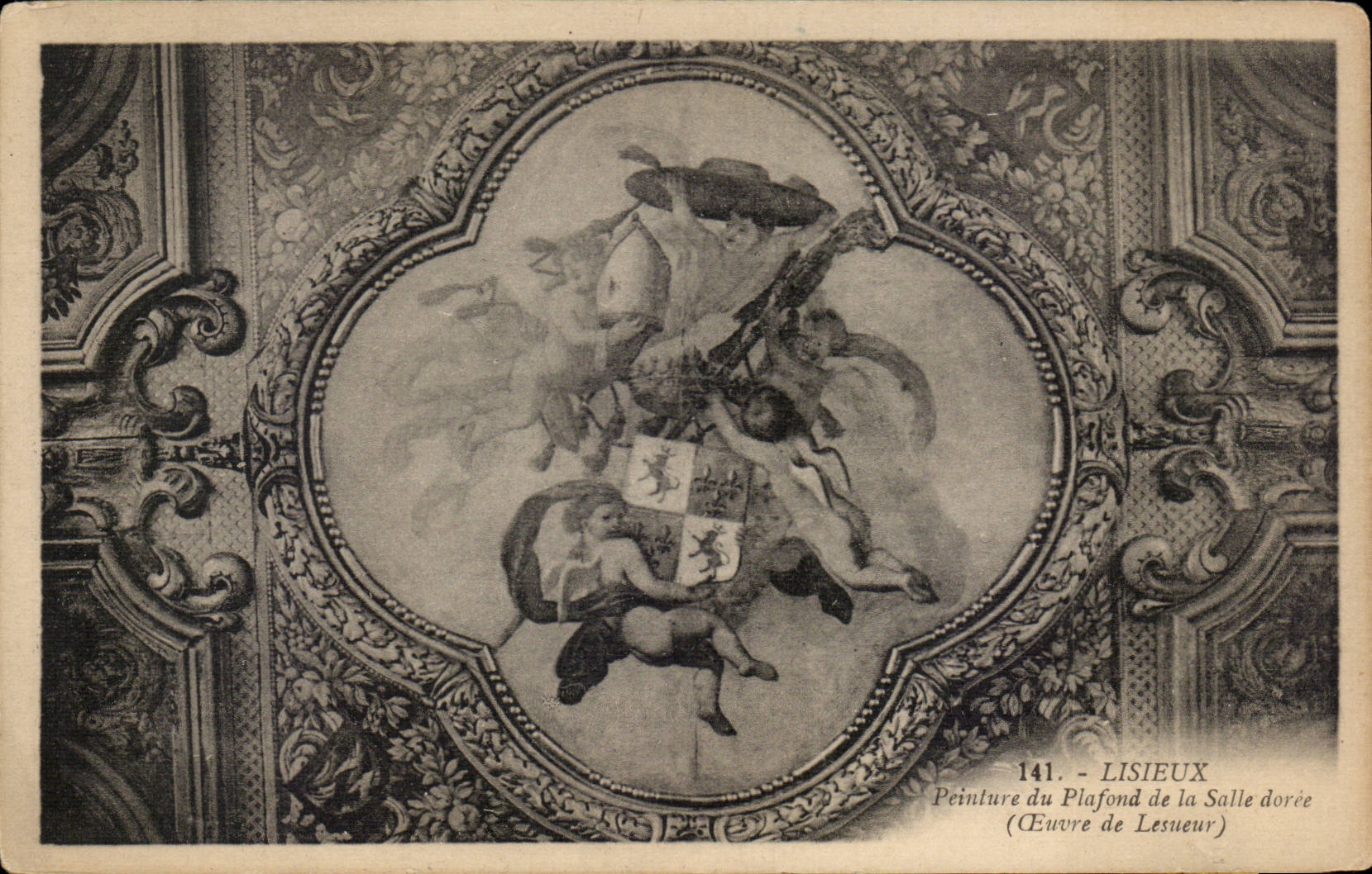 Lisieux - Penture du Plafond de la salle doree - CPA 