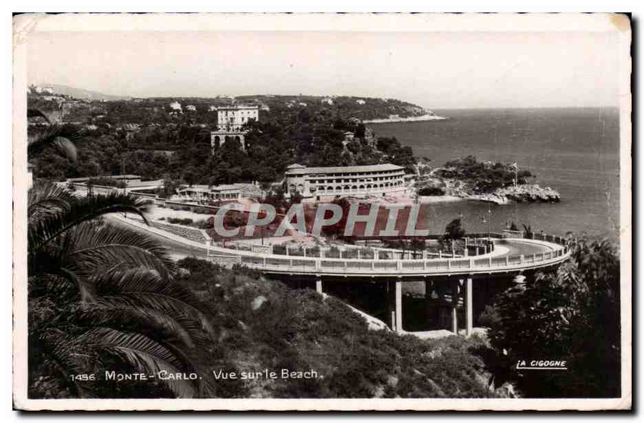 Monaco - Monte Carlo - Vue sur le Beach - CPA 