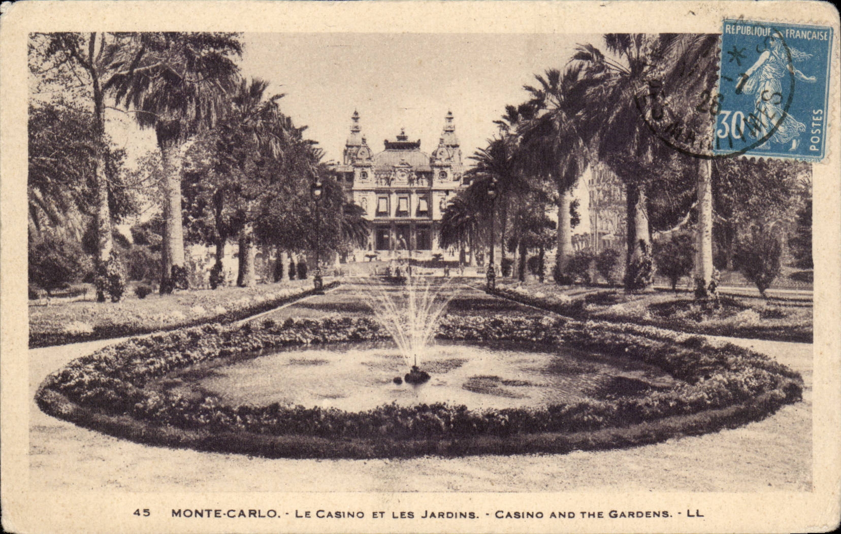 Monaco - Monte Carlo - Le Casino et les Jardins - CPA 
