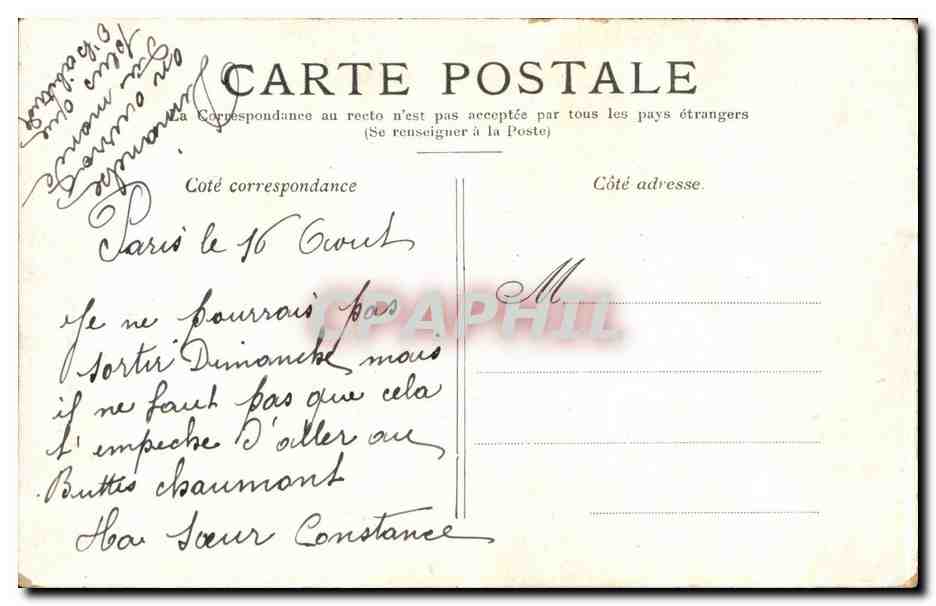 Paris - 6 - Le Palais du Luxembourg - CPA  — Rückseite