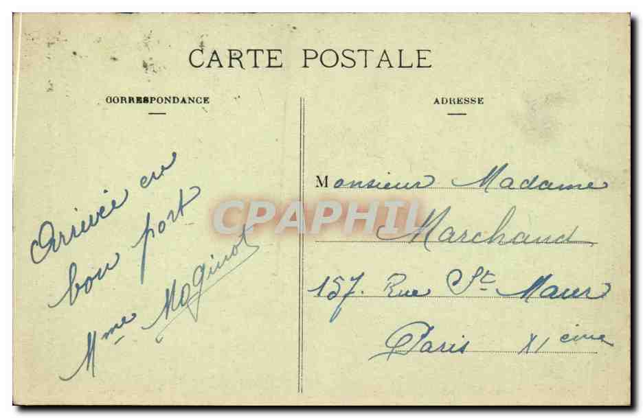 Paris - 12 - Le Monument Carnot - CPA  — Rückseite