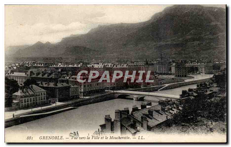 Grenoble — Ansicht zur Stadt und zum Moucheron — LL. n° 881