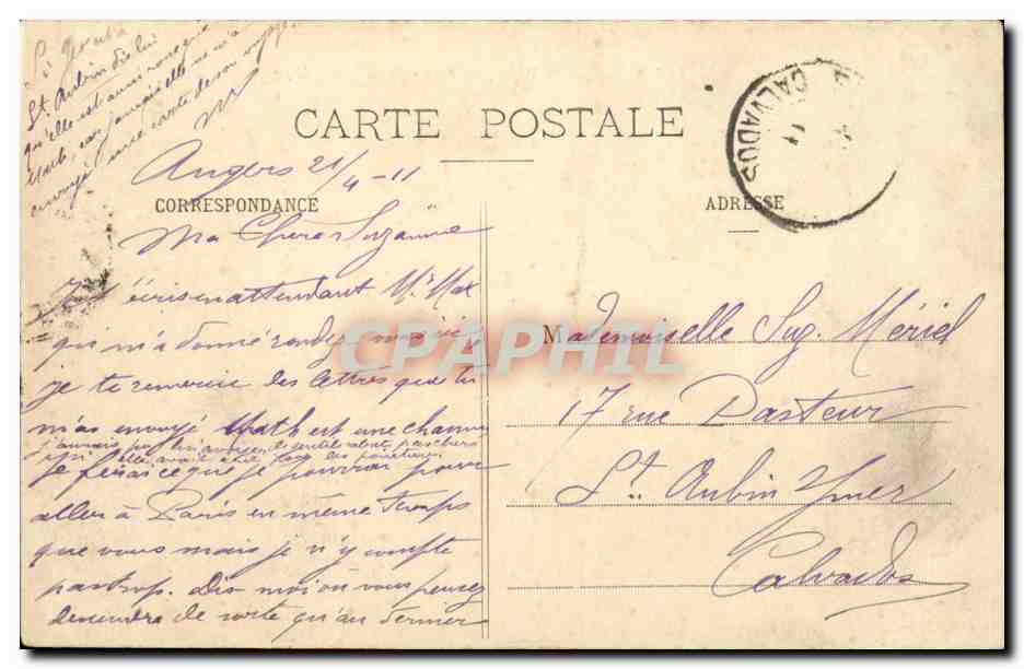 Angers - Vue sur la Maine - prise du Chateau - CPA  — Rückseite