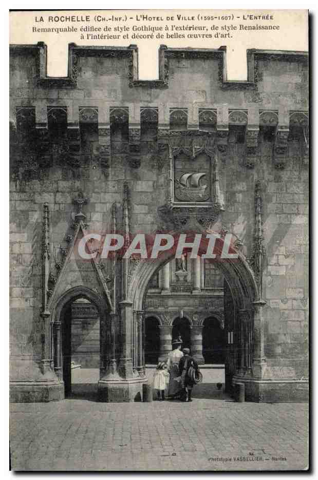 La Rochelle - L'Hotel de Ville - L'Entree - CPA 