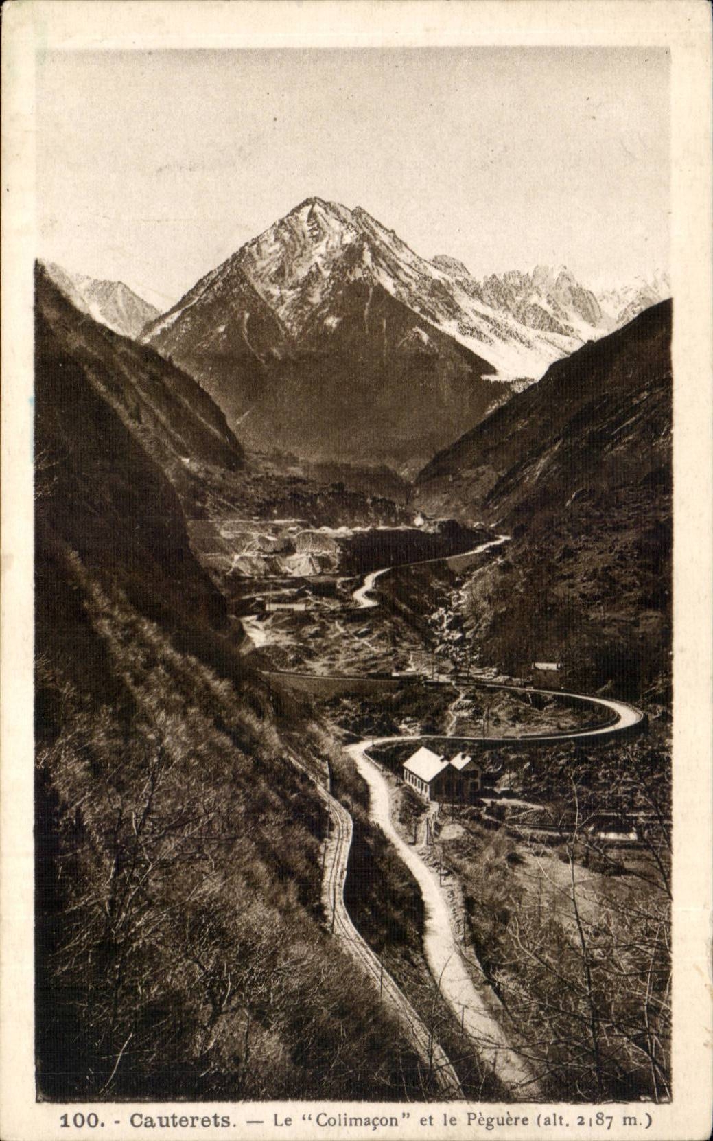 Cauterets — Der "Colimaçon" und der Pégüère (alt. 2187 m.) — Edition E. Gourdon, n° 100