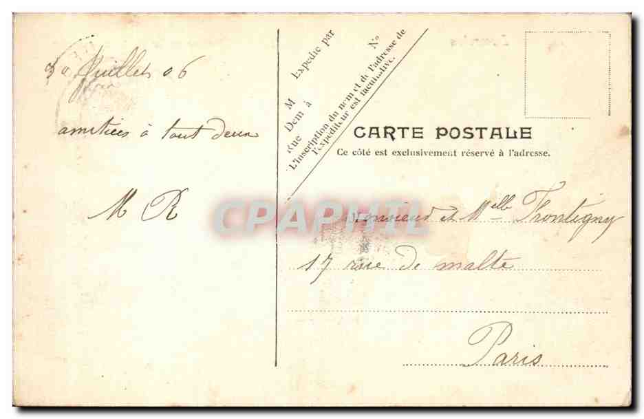 Lourdes - La Basilique - CPA  — Verso