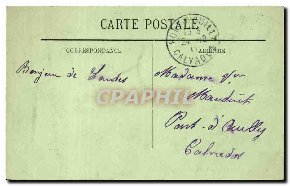 Lourdes - La Basilique - CPA  — Verso