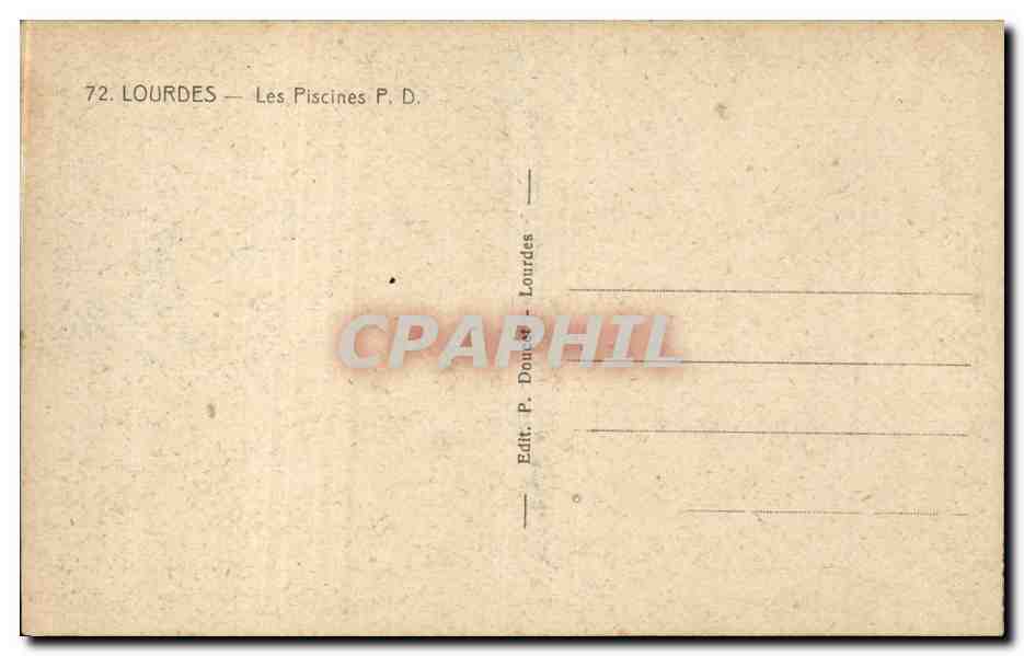 Lourdes - Les Piscines - CPA  — Verso