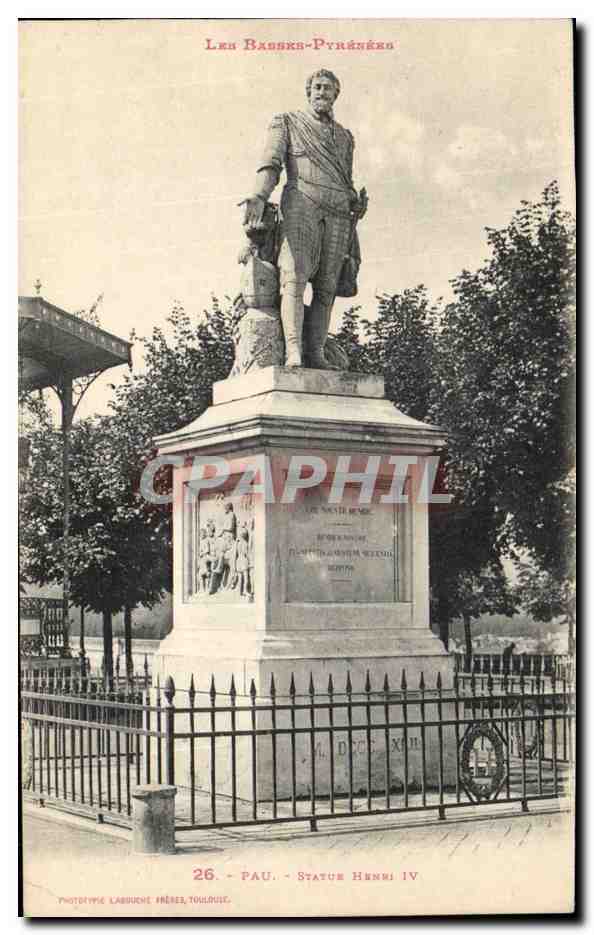 Pau - Statue Henri IV — Phototypie Labbuche Frères, Toulouse, n°26