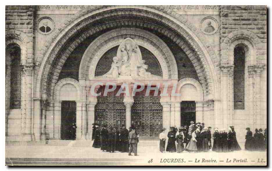 Lourdes - Le Rosaire - Portail - CPA 