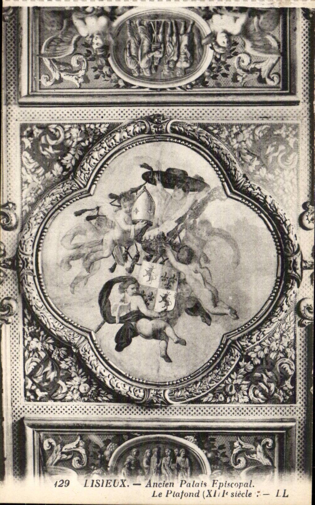CPA Lisieux Ancien palais episcopal Le plafond