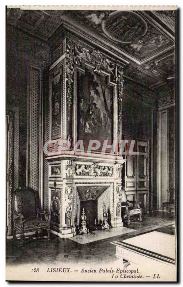 CPA Lisieux Ancien palais episcopal La cheminee