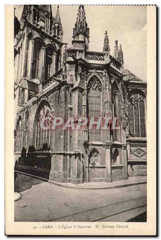 CPA Caen Eglise de St Sauveur