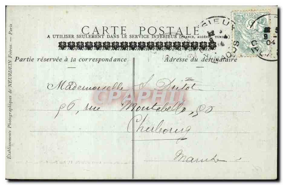 Lisieux - Ancien Palais Épiscopal, la Chambre dorée — Librairie-Papeterie Albert GRENTE, 40, Rue Pont-Mortain — Listeux — Back